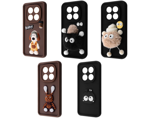 Чохол Pretty Things Case Xiaomi Redmi Note 14 Pro 5G/Poco X7 brown/fluffy white