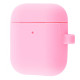Чохол Silicone Case Slim with Carbine for AirPods 2 pink