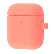 Чохол Silicone Case Slim with Carbine for AirPods 2 begonia red