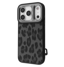 Чохол Kajsa Leopard Pattern with Magnetic Ring iPhone 17 Pro black 2003000276107