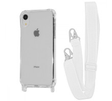 Чохол WAVE Clear Case with Strap iPhone Xr white 2001001941543