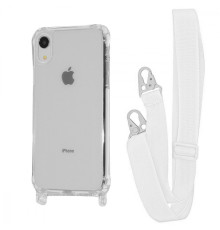 Чохол WAVE Clear Case with Strap iPhone Xr white 2001001941543
