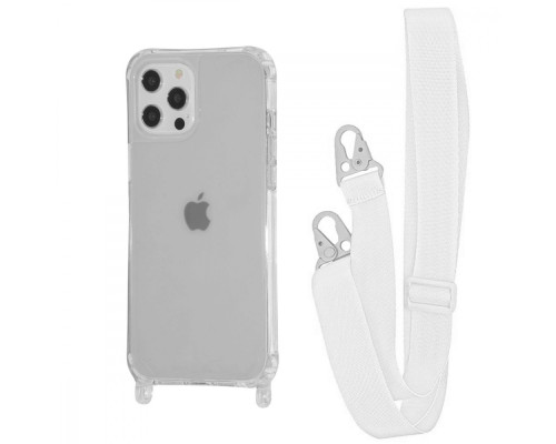 Чохол WAVE Clear Case with Strap iPhone 12/12 Pro white