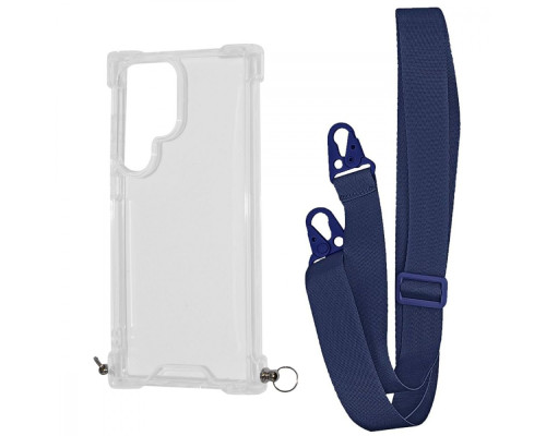 Чохол WAVE Clear Case with Strap Samsung Galaxy S24 Ultra midnight blue
