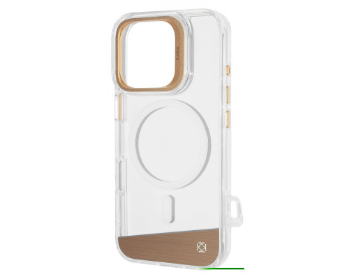 Чохол Kajsa Aluminium Shield with Magnetic Ring iPhone 16 Pro light gold 2003000170757