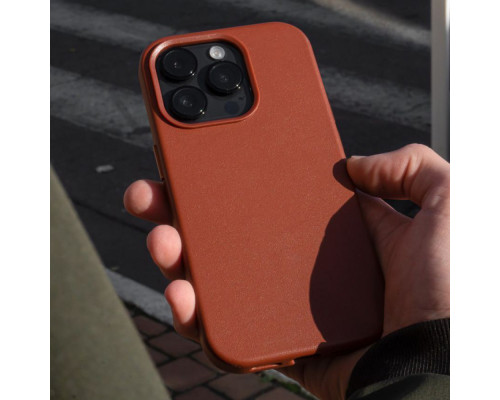 Чохол WAVE Premium Leather Edition Case with Magnetic Ring iPhone 15 Pro umber