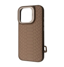Чохол Kajsa Snake Pattern with Magnetic Ring iPhone 16 Pro Max desert titanium 2003000241068