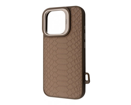 Чохол Kajsa Snake Pattern with Magnetic Ring iPhone 16 Pro Max desert titanium 2003000241068