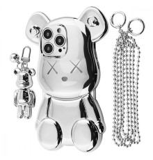 Чохол Teddy Bear Case with Strap iPhone 15 Pro Max silver 2001001958503