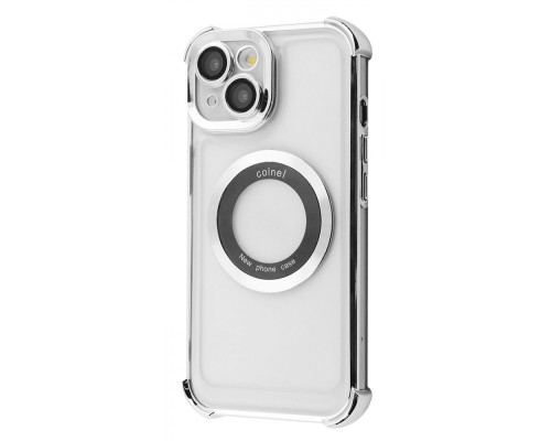 Чохол Glossy Case with Magnetic Ring iPhone 13 silver
