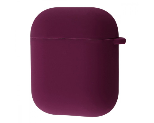Чохол Silicone Case Full for AirPods 1/2 bordo