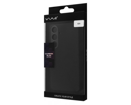 Чохол WAVE Premium Carbon Slim with Magnetic Ring Samsung Galaxy S24 black