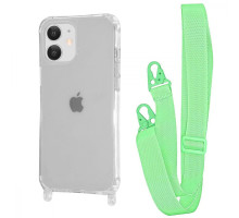 Чохол WAVE Clear Case with Strap iPhone 11 green 2001001941604