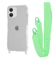 Чохол WAVE Clear Case with Strap iPhone 11 green 2001001941604