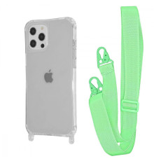 Чохол WAVE Clear Case with Strap iPhone 12 Pro Max green