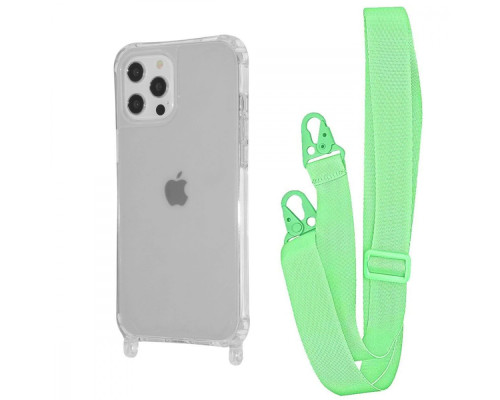 Чохол WAVE Clear Case with Strap iPhone 12 Pro Max green