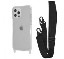 Чохол WAVE Clear Case with Strap iPhone 12 Pro Max black 2001001941765