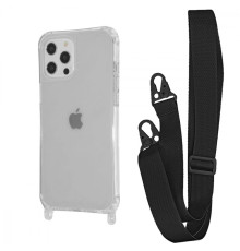 Чохол WAVE Clear Case with Strap iPhone 12 Pro Max black 2001001941765