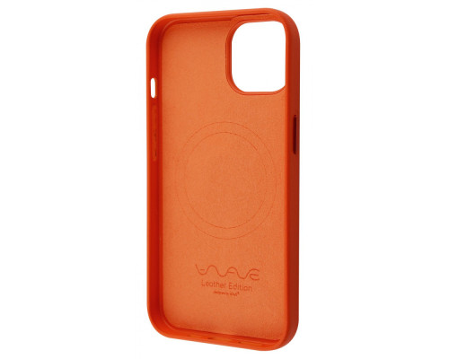 Чохол WAVE Premium Leather Edition Case with Magnetic Ring iPhone 14 orange 2001000588558