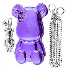 Чохол Teddy Bear Case with Strap iPhone 11 purple 2001001958183