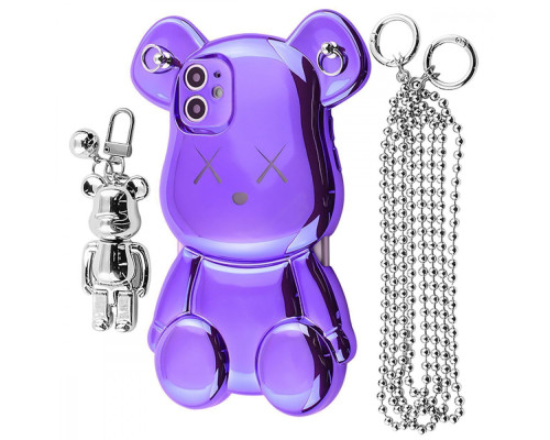 Чохол Teddy Bear Case with Strap iPhone 11 purple 2001001958183