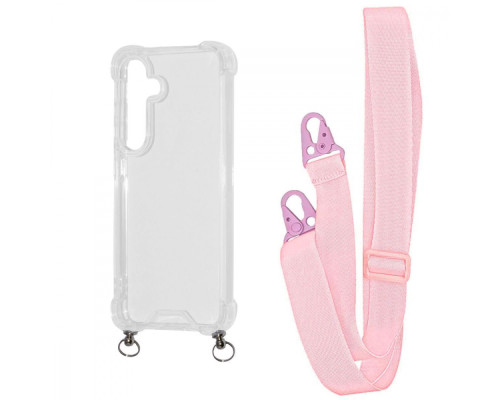Чохол WAVE Clear Case with Strap Samsung Galaxy S24 Plus pink sand 2001001905620