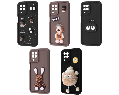 Чохол Pretty Things Case Samsung Galaxy A22/M22/M32 (A225F/M225F/M325F) brown/fluffy white