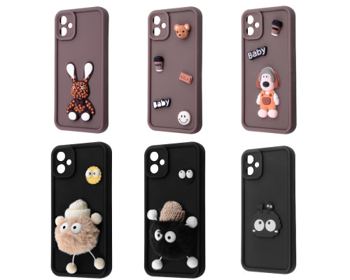 Чохол Pretty Things Case Samsung Galaxy A06 brown/fluffy white