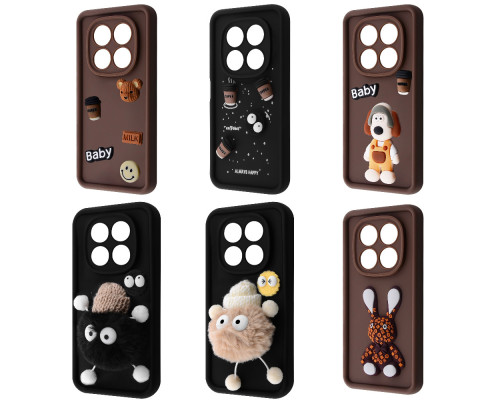 Чохол Pretty Things Case Xiaomi Redmi Note 14 Pro+ brown/fluffy white