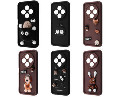 Чохол Pretty Things Case Xiaomi Redmi 14C 4G/Poco C75 4G/Redmi A4 brown/fluffy white