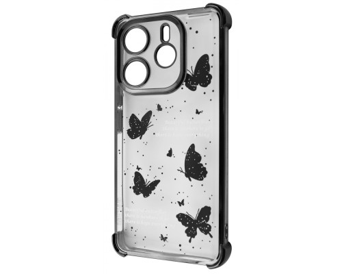 Чохол WAVE Winkie Xiaomi Redmi Note 14 4G (European) 164.84mm black/butterfly 2003000254501