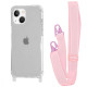 Чохол WAVE Clear Case with Strap iPhone 14 pink sand