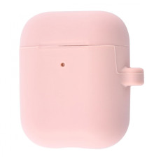 Чохол Silicone Case Slim with Carbine for AirPods 2 pink sand