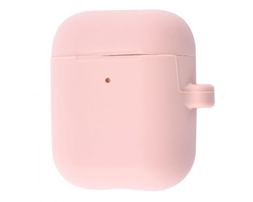 Чохол Silicone Case Slim with Carbine for AirPods 2 pink sand