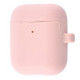 Чохол Silicone Case Slim with Carbine for AirPods 2 pink sand