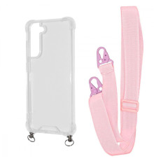Чохол WAVE Clear Case with Strap Samsung Galaxy S21 FE (G990B) pink sand 2001001905460