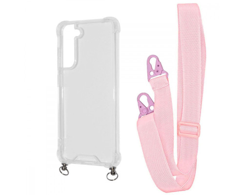 Чохол WAVE Clear Case with Strap Samsung Galaxy S21 FE (G990B) pink sand 2001001905460