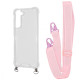 Чохол WAVE Clear Case with Strap Samsung Galaxy S21 FE (G990B) pink sand 2001001905460