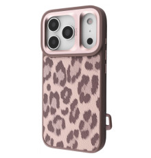 Чохол Kajsa Leopard Pattern with Magnetic Ring iPhone 17 Pro desert titanium 2003000276114