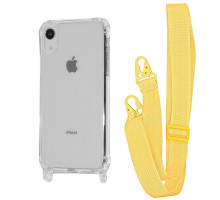 Чохол WAVE Clear Case with Strap iPhone Xr yellow 2001001941529