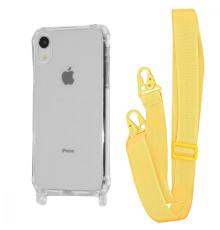 Чохол WAVE Clear Case with Strap iPhone Xr yellow 2001001941529