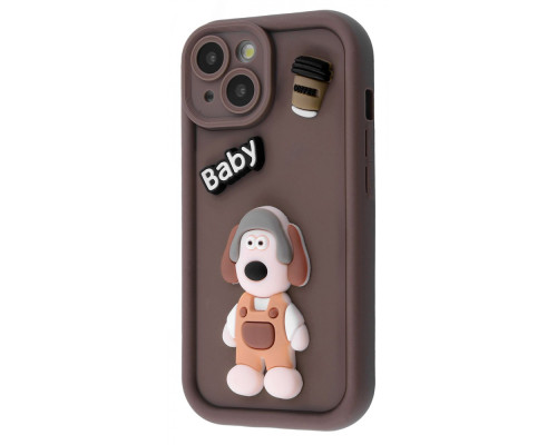 Чохол Pretty Things Case iPhone 15 brown/baby