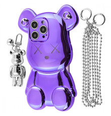 Чохол Teddy Bear Case with Strap iPhone 15 Pro Max purple 2001001958527