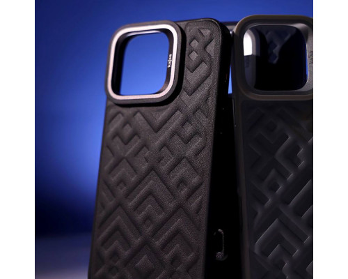 Чохол Kajsa Rhombus Collection with Magnetic Ring iPhone 16 Pro Max black 2003000171310