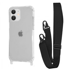Чохол WAVE Clear Case with Strap iPhone 11 black 2001001941567