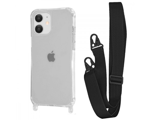 Чохол WAVE Clear Case with Strap iPhone 11 black 2001001941567
