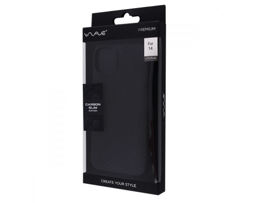 Чохол WAVE Premium Carbon Slim with Magnetic Ring iPhone 14 black 2001000585526