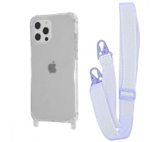 Чохол WAVE Clear Case with Strap iPhone 12 Pro Max light purple 2001001941833
