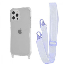 Чохол WAVE Clear Case with Strap iPhone 12 Pro Max light purple 2001001941833