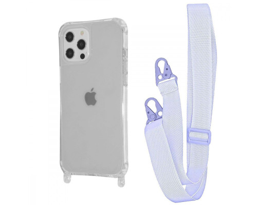 Чохол WAVE Clear Case with Strap iPhone 12 Pro Max light purple 2001001941833